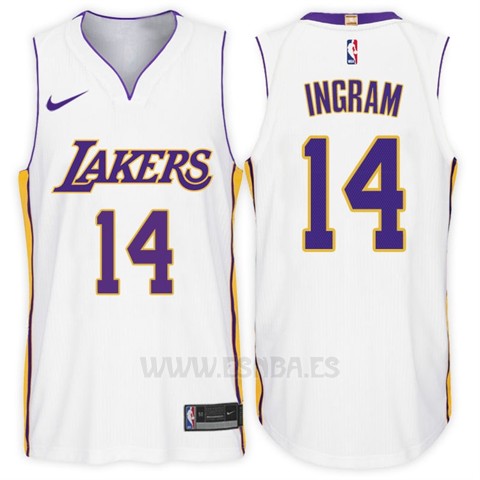 Camiseta Los Angeles Lakers Brandon Ingram #14 Blanco